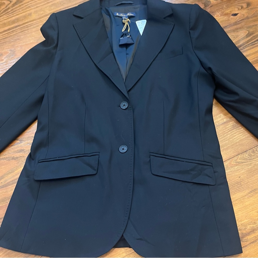 Brooks Brothers NEW Women’s Black Italian Wool Blazer Career Size‎ 10
Two Button - Picture 6 of 16